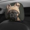 Hat French Bulldog Print Headrest Covers, Washable and Easy to Clean Seat Cushion Protectors with Elastic Design for a Perfect Fit