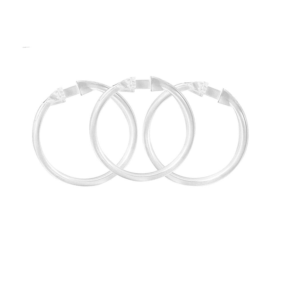 

24 Pcs PP Plastic Shower Curtain Hooks Durable Clear Shower Curtain Hooks New Shower Hooks Bathroom 24 Pcs