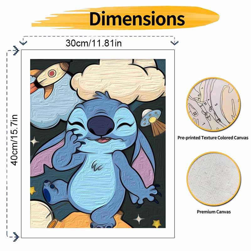 Disney Stitch Space Galaxy oil painting digital painting art kit handmade diy painting home decoration gift