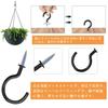 Yinke 20-Pack Wood Screw Hooks, Ideal for Hanging Ceiling Hooks, Plants, Kitchen Utensils, Wind Chimes, and More, with Plastic Expansion Pins (Black,