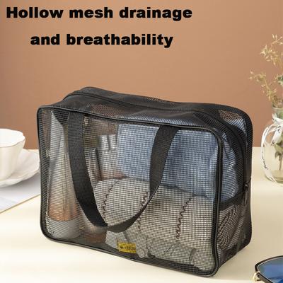 Mesh Shower Caddy Tote Bag Cosmetic Makeup Storage Bag Multifunctional Shower Bag Large Capacity Portable Toiletry Organizer