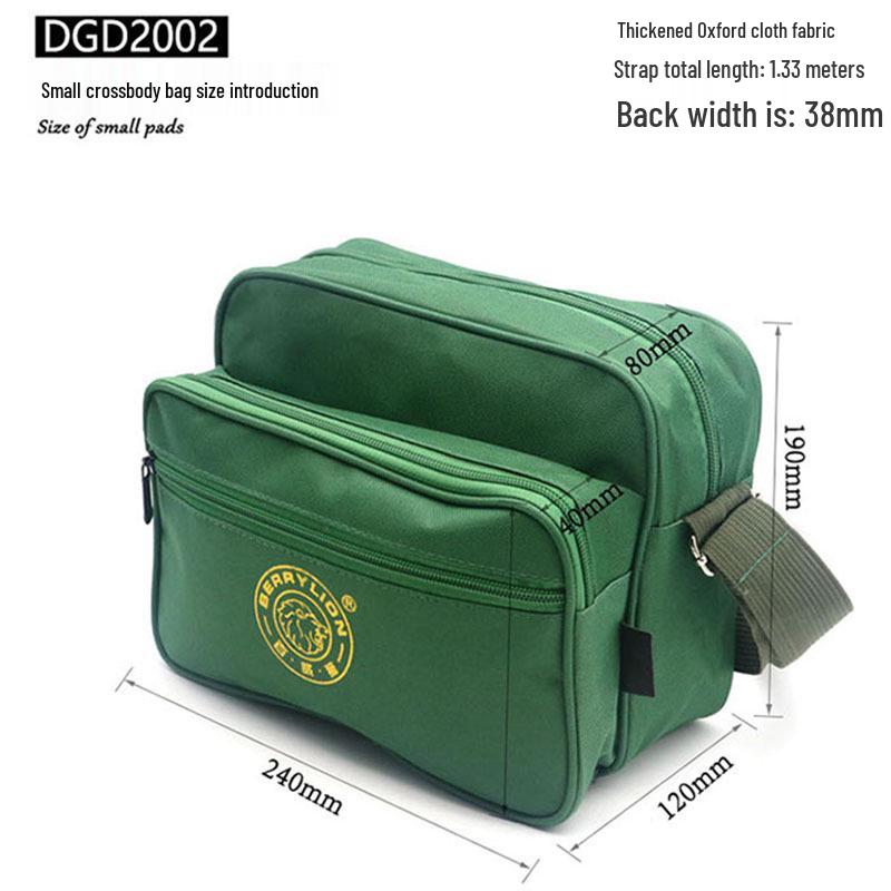 Durable Multifunctional Canvas Electrician Tool Bag - Large Size, Wear-Resistant, Single Shoulder Design