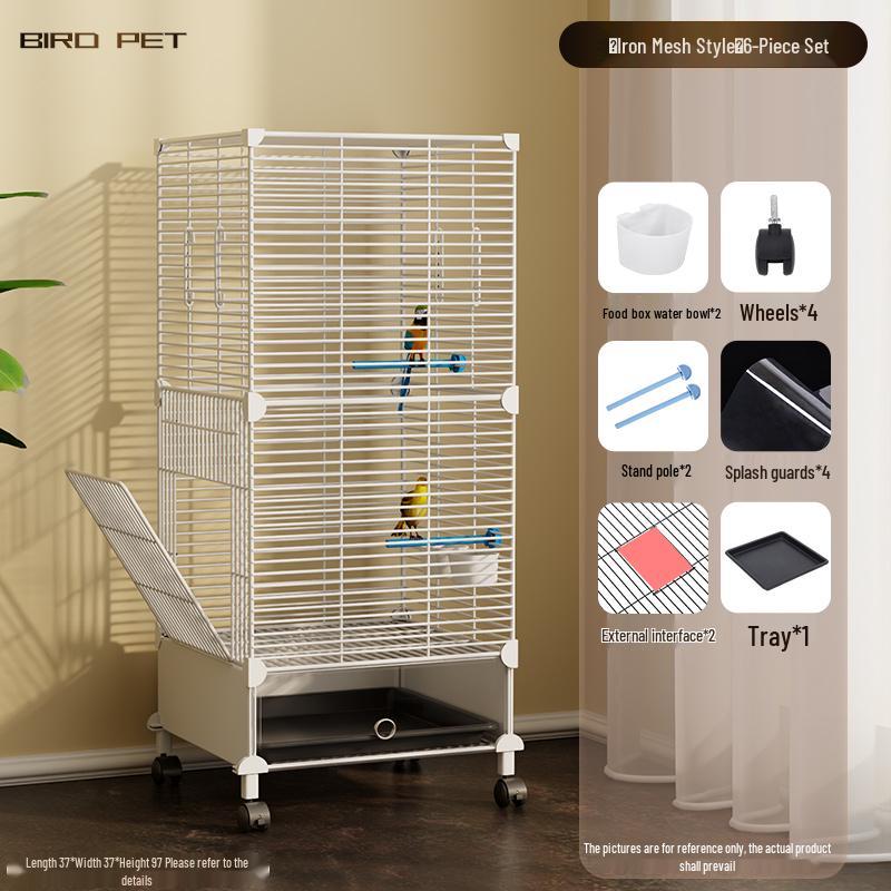 Luxury Large Bird Cage for Cockatiels, Budgerigars, Parrots with Breeding Box