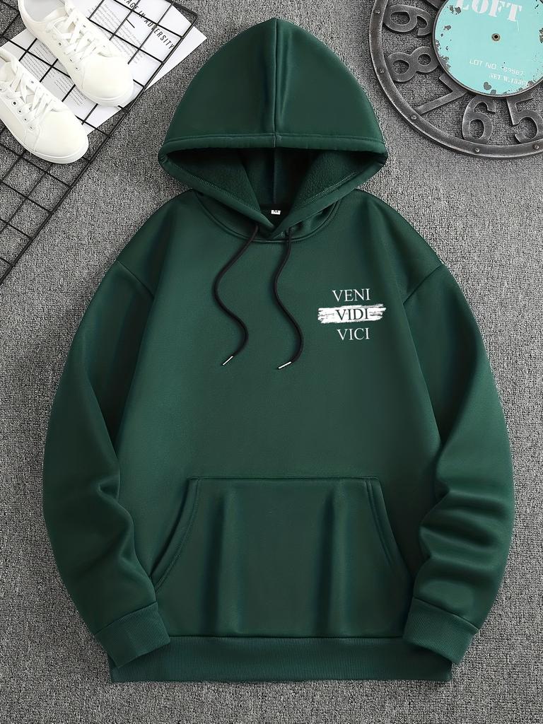 Street Victory Art Fashion Men Hip Hop Sports Hoodie, Broken Bust Sculpture And Classic Latin Phrase Back Design, Oversized Street Pullover