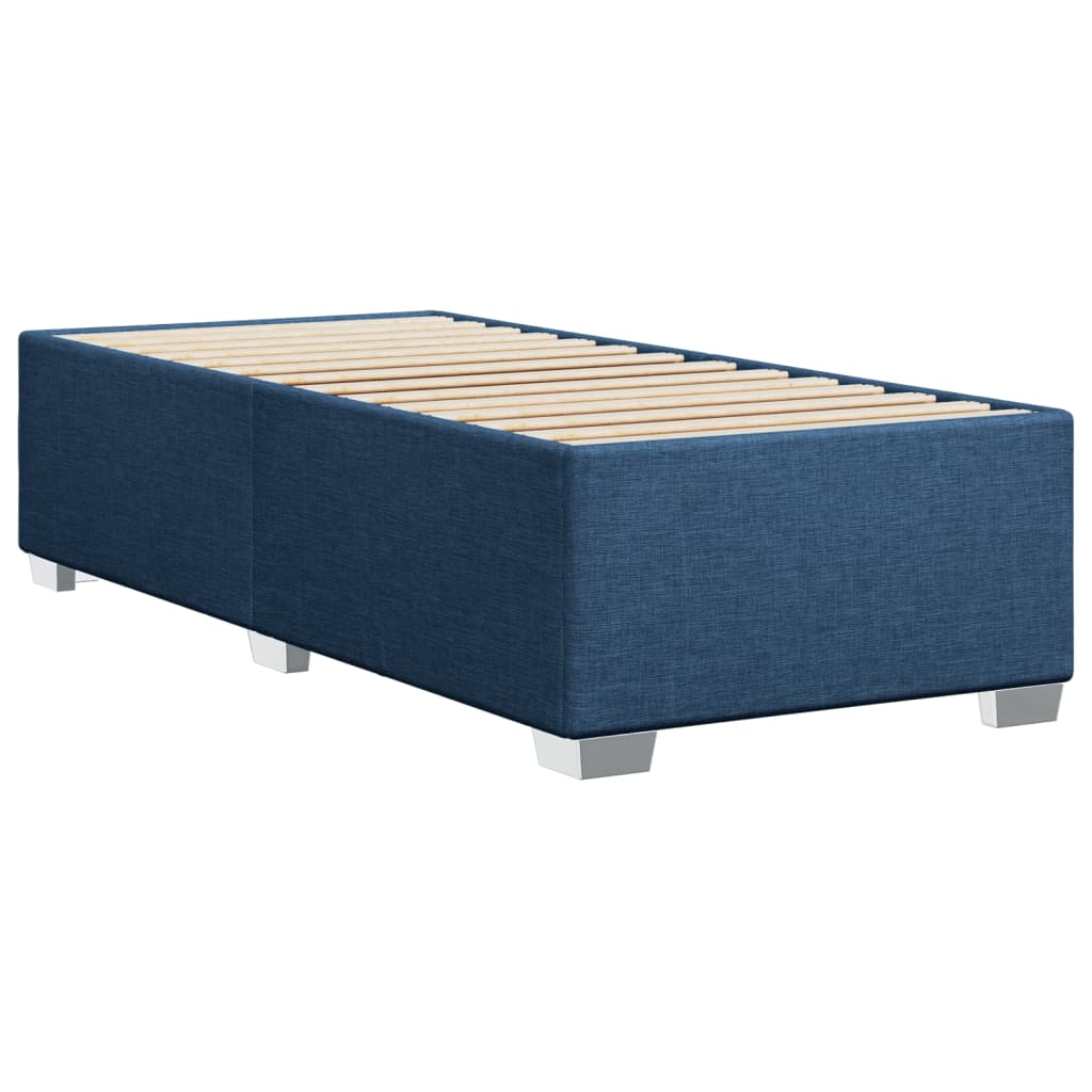 Vidaxl Letto Continentale Con Materasso, Blu, Tessuto 100X200 Cm