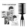 Three-in-One Wide-Tooth Styling Comb: Graphic, Fishbone & Pompadour Designs