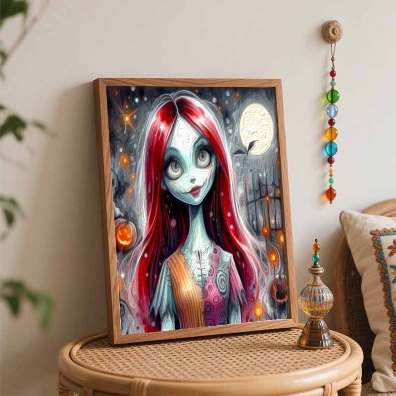 Disney Sally Painting Kit Home Bedroom Wall Decor Handmade Gift Night Owl Moon Pumpkin Halloween Party Art Supplies Crafting Set Gift