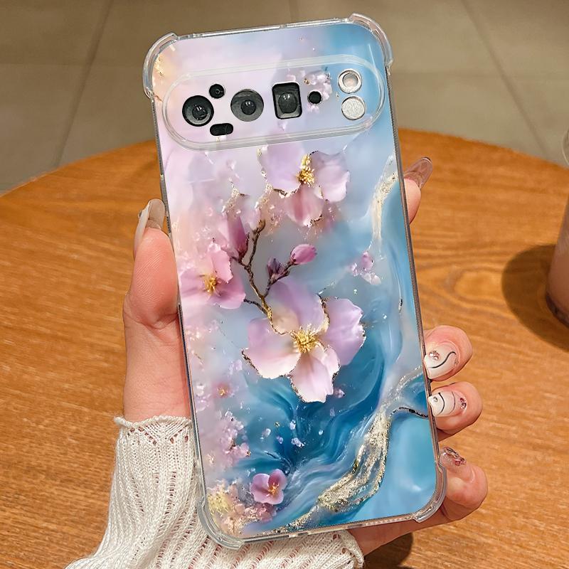

Чехол с узором «Золотой Мрамор» для Google Pixel 9 Pro XL 9A, противоударный, из ТПУ и силикона, прозрачный, мягкий Google Pixel 9 Pro XL прозрачный