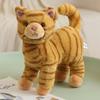 25CM Simulation Cat Doll Stuffed Animal Lifelike Pet Cat Toys Home Ornament Holiday Surprise Gift