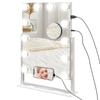 LED Cosmetic Mirror, 3 Light Modes, Dimmable, Touch Control, USB, 37x46 Cm, White