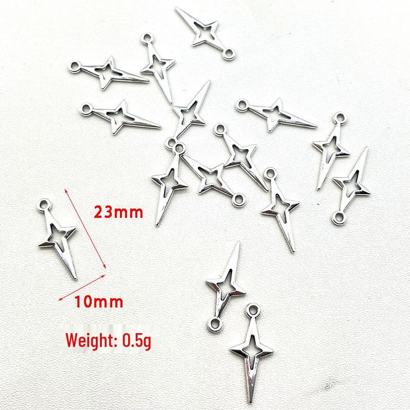Retro Star Cross Alloy Jewelry: DIY Earrings, Necklaces & Pendants
