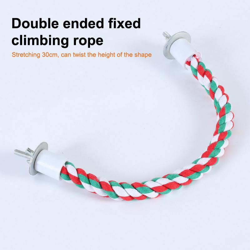 

Игрушка для клетки с когтями для птиц Кожа попугая Подставка для шлифовки когтей Шест Хлопковая веревка Вращающаяся веревка для скалолазания Аксессуары для клетки для птиц