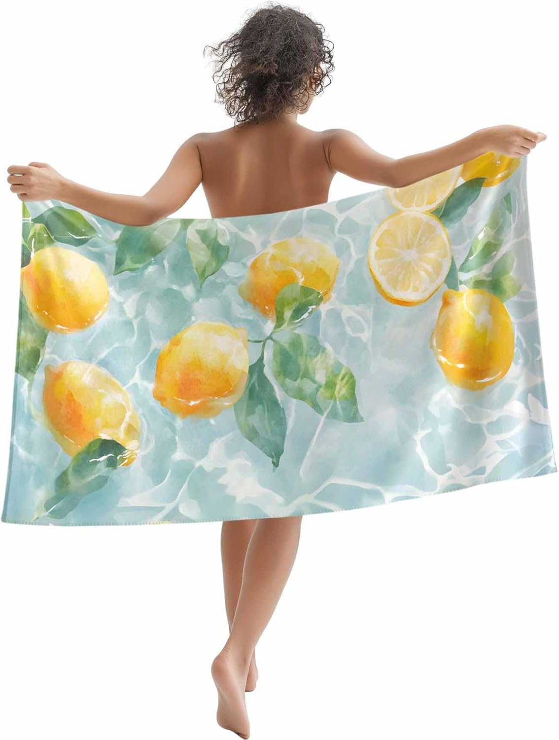 

Blue Gradient Beach Towel Abstract Tie-Dye Art Quick Dry Sand Free Pool Towels Beach Accessories for Travel Swim Bathroom W30*H60(CM)