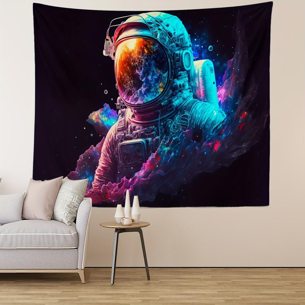 Colorful Astronaut Starry Sky Tapestry Cyberwind Astronaut Nebula Space Galaxy Cosmic Nebula Starry Universe