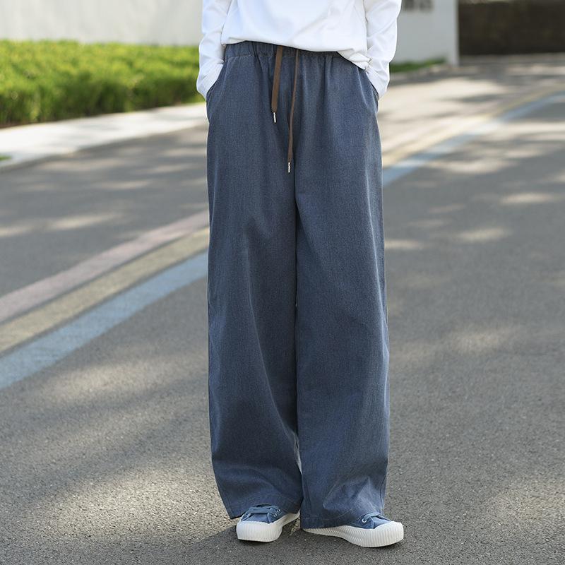 

2025 Spring Women s Elastic Waist Straight-Leg Pants: Loose, Slimming, & Versatile BF (recommended 125-150)