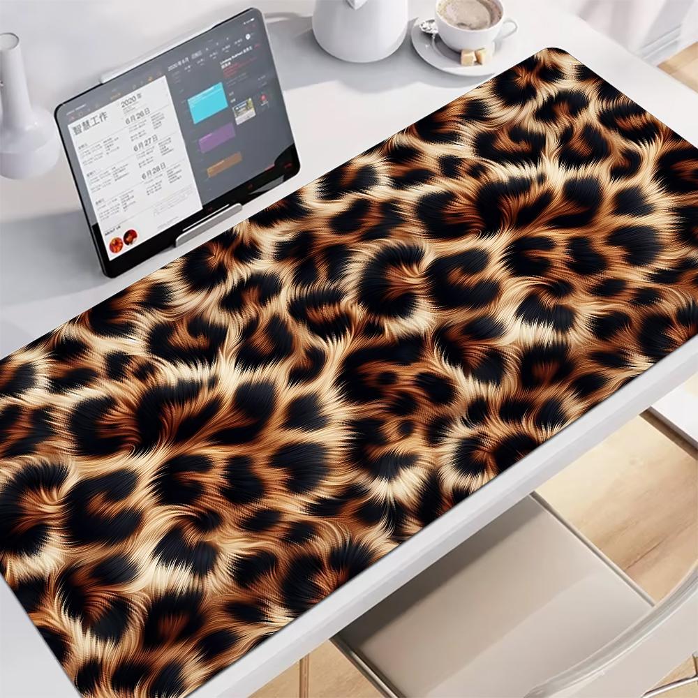 Leopard Print Mouse Pad Extended Pads Large Gaming Nonslip Gamer Keyboard Mousepads Laptop Tablet Mat Mini Pc Playmat