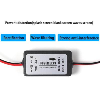 Interference Backup Camera for Car Rear View Relay Capacitor Rectifier Filter 12V DC Power