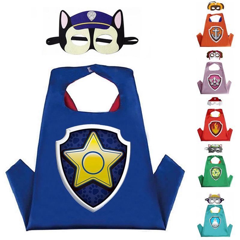 Vibrant Paw Patrol Cartoon Costume Cape And Mask Set For Kids Parties And Play