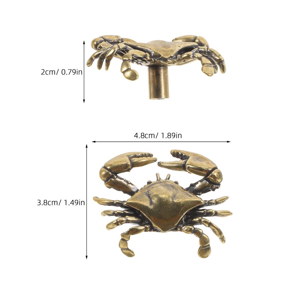 1pc Brass Crab Cabinet Handles Nautical Drawer Pulls Decorative Sea Theme Knobs For Kitchen Bathroom Furniture Hardware Pulls