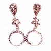 Purple Gold Star Water Drop Earrings Fashionable Personality Generous Rose Gold Plated Long Earrings
