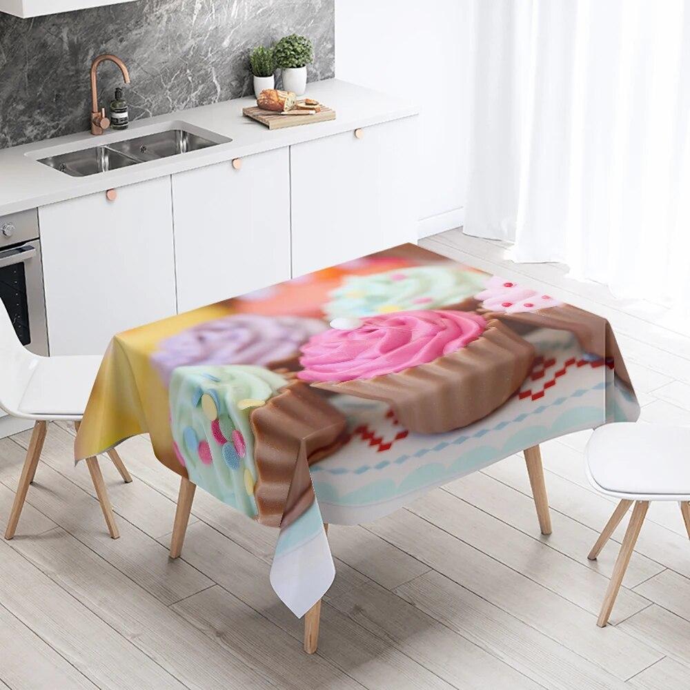 Fata de masa Cupcake Gourmet Impermeabil Dreptunghi Decor petrecere Nunta Masa Restaurant Bucatarie Acasă