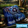 Custom Name Titans Crest Flannel Blanket, Use for Birthday/Holiday Gift, Soft Blanket for Sofa/Bed/Camping/Office, Home Decor