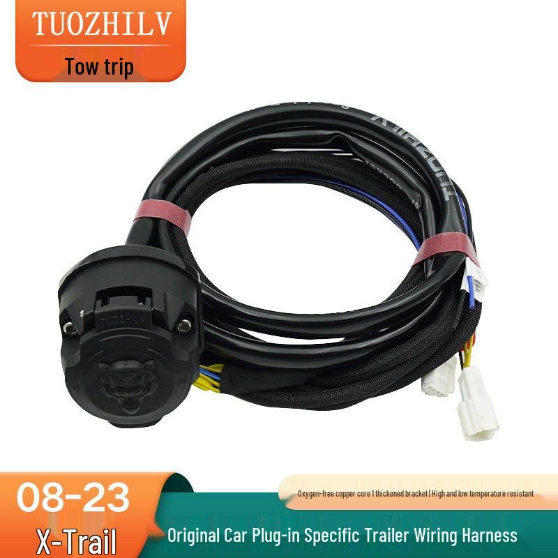 X-Trail Trailer Wiring Harness Assembly for 08-23 Models with Power Tail Light Socket and RV Signal Plug
