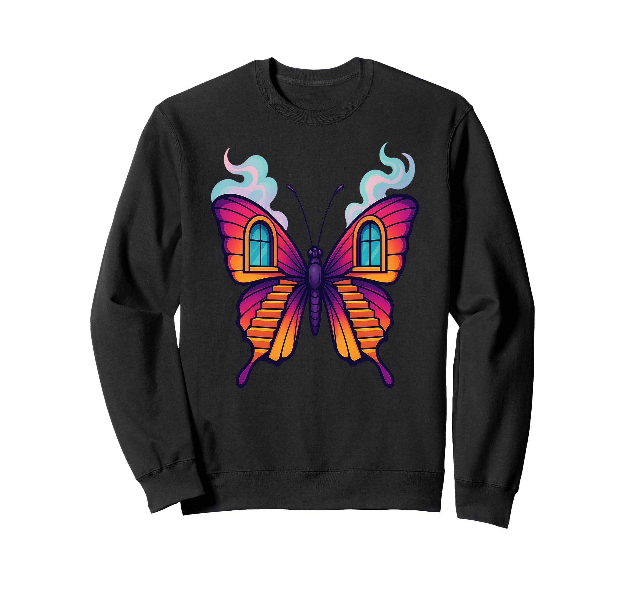 

Butterfly Dreamcore Aesthetic Graphic Sweatshirt чёрный
