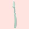 Three-Color Folding Anti-Scratch Eyebrow Razor with Safety Trimmer Blade