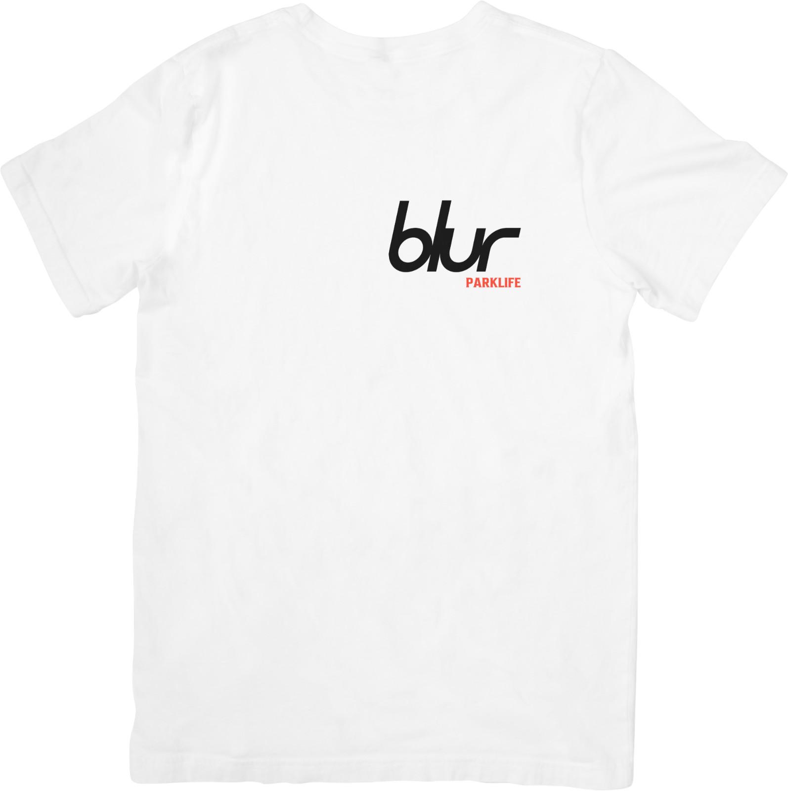 Blur Parklife Music Fit for Men  Women Quality Cotton T-Shirt White. XL