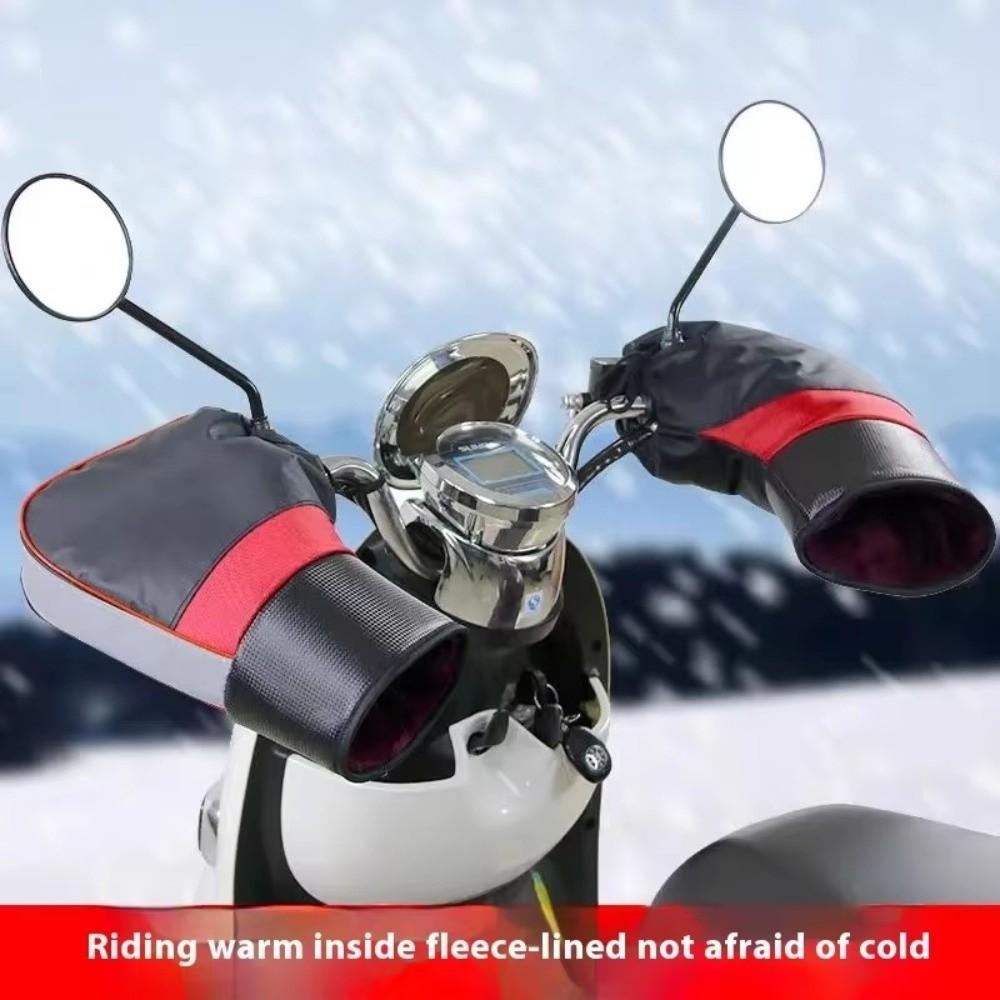 Wasserdichte Motorrad-Lenkerhandschuhe Winddichte Motorrad-Handabdeckung Verdickte Griff-Muffs Radfahren