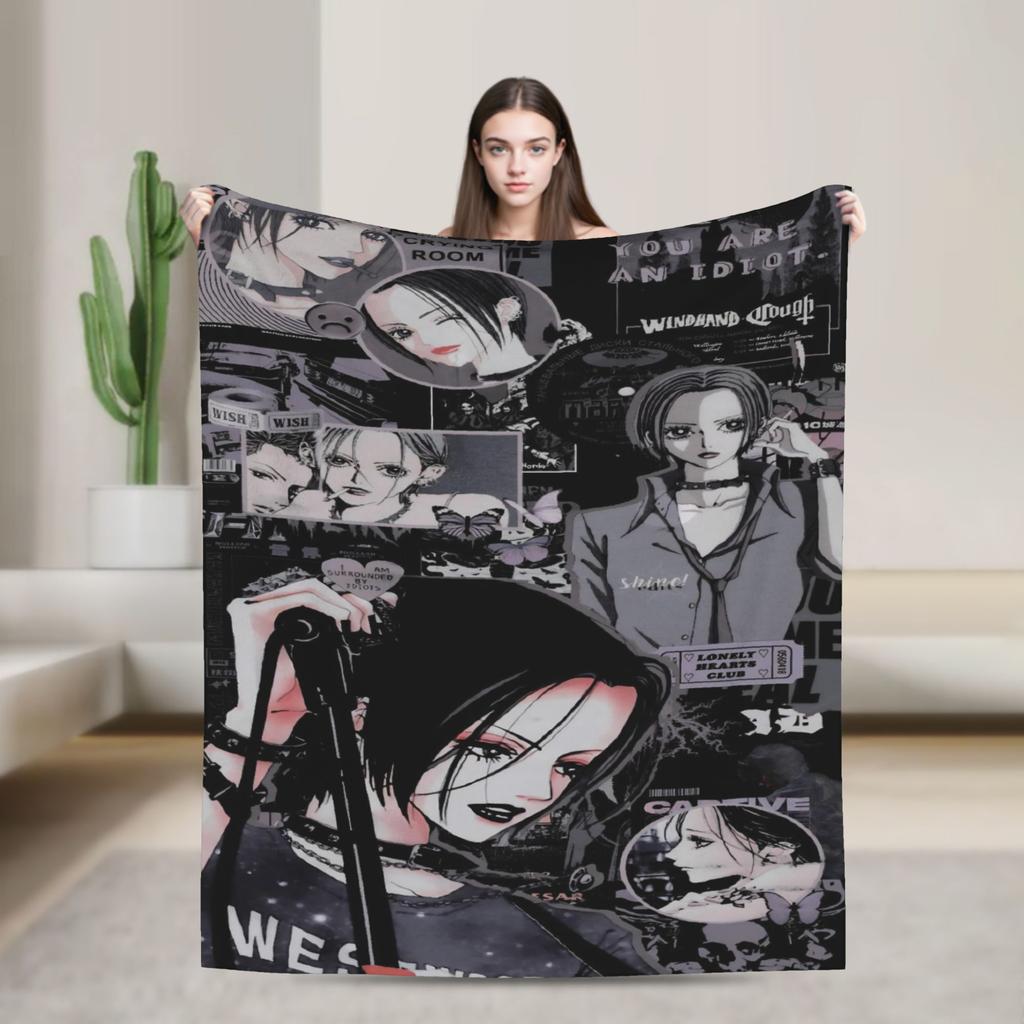 Nana Anime Blankets Flannel Funny Soft Throw Blankets for Chair Covering Sofa Autumn/Winter