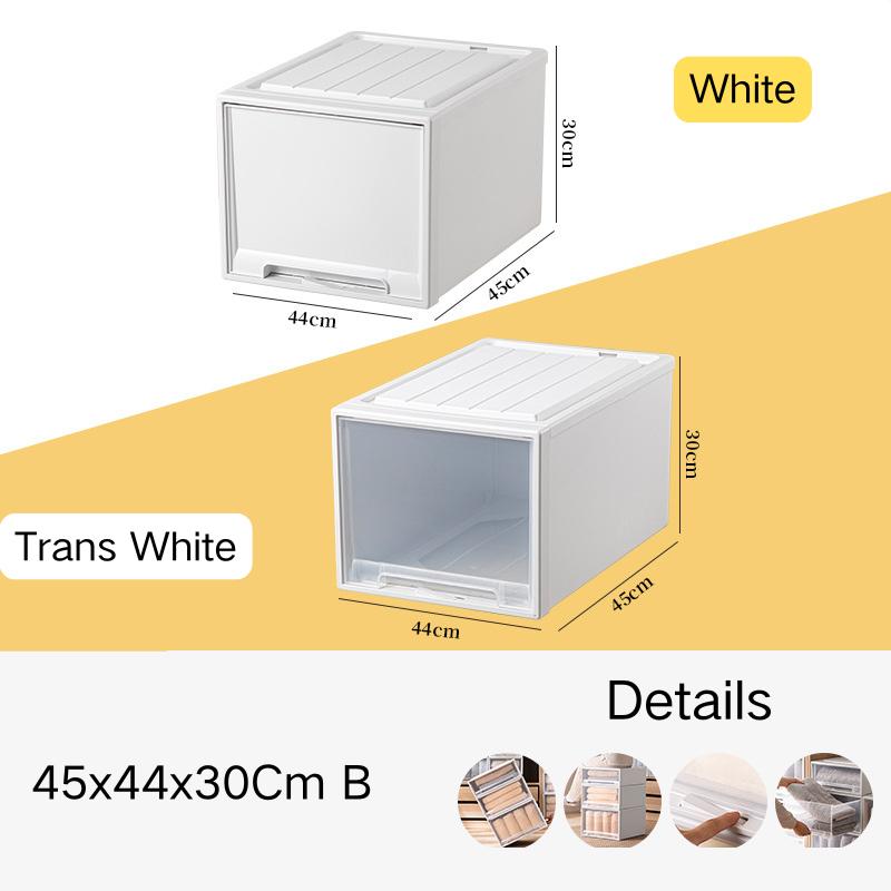 Household Closet Cabinet Storage Box Quilt Storage Box Organizing Box Drawer Storage Box Plastic Transparent Storage Box