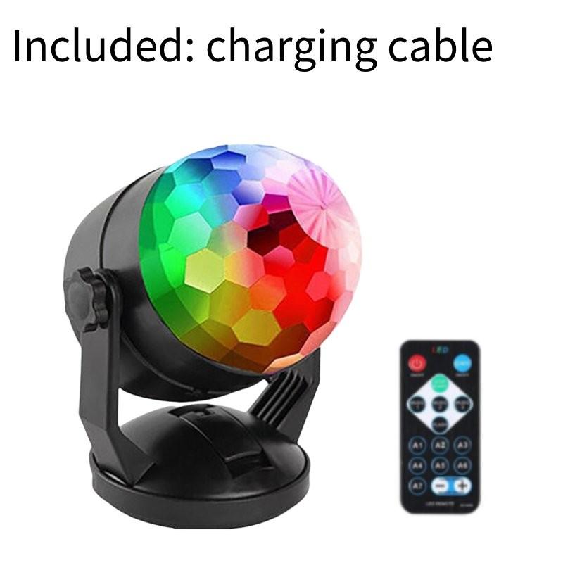 Mounted Led Vehicle Seven Color Spherical Rotate Projection Lamp Room Decoration