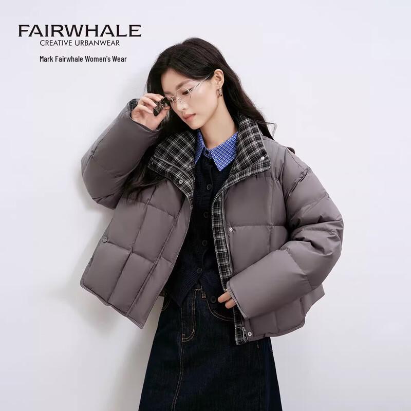 Mark Fairwhale Women's Lapel Collar Short Down Jacket