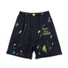 Cross-border Trendy Brand GALLERY DEPT Shorts Men's and Women's High Street Graffiti Splashing Ink Printing Casual Sports Five-point Pants