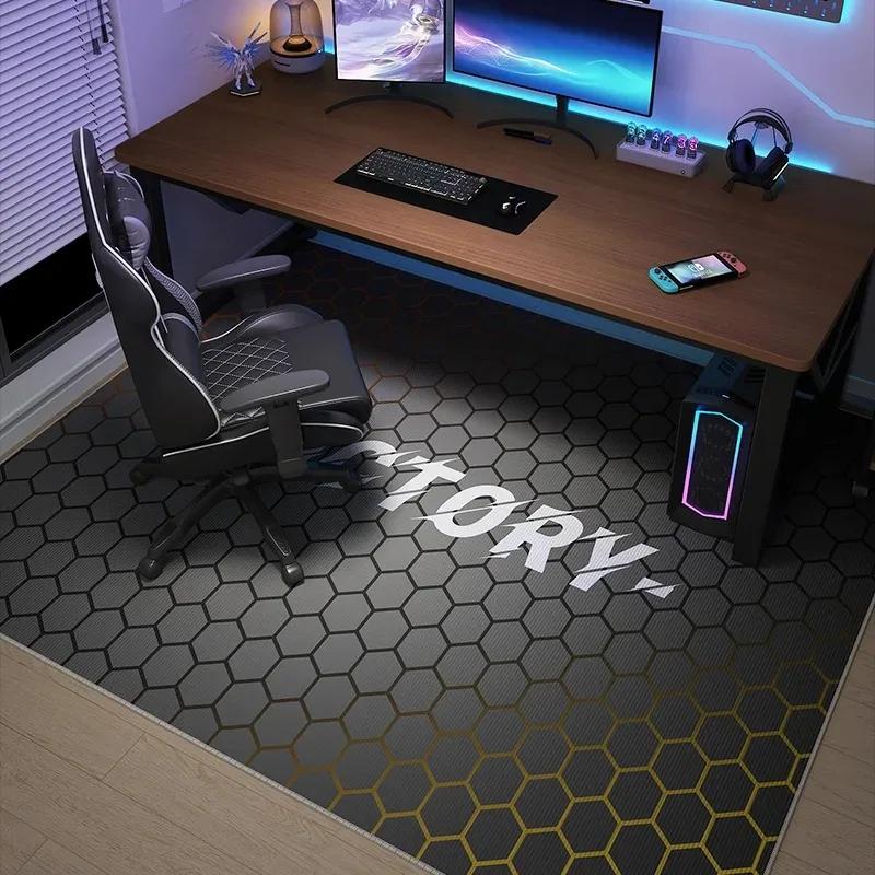 Gaming Mats Bedroom Rug Gamer Carpet Non-slip Wear-resistant Living Room Floor Mat American Laser Light Large Size Study Rug