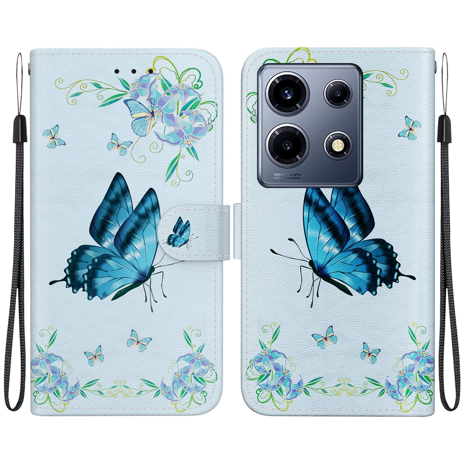 

Чехол-кошелек с держателем для карт, чехол из искусственной кожи с цветочным принтом, подставка, ремешок на запястье, противоударный чехол для Infinix Note30 Hot30 Hot20 Smart7 Smart6 Zero20 Note11 Infinix Smart 7 HD