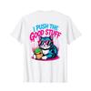 I Push The Good Stuff Funny Cat T Shirt Vintage Washed Versatile Comfortable Unisex Soft Slight