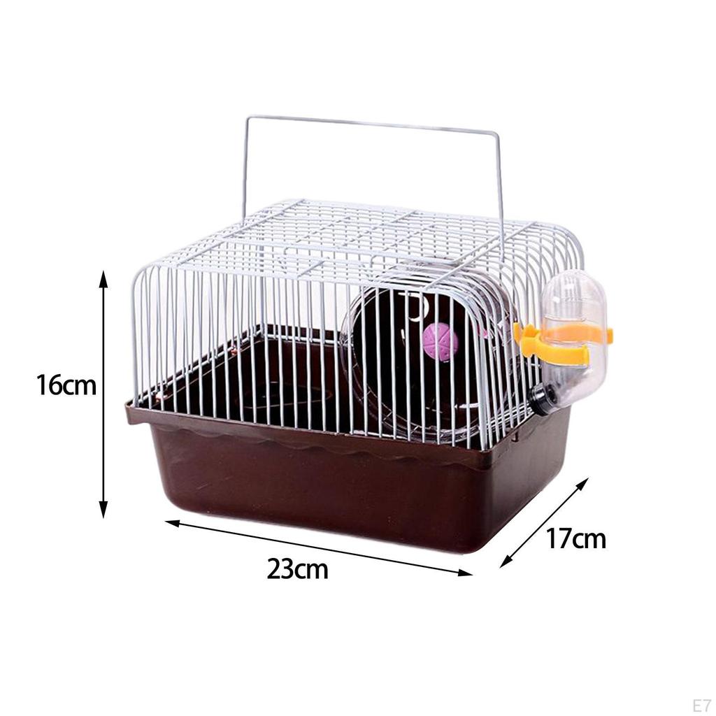 Hamster Cage Small Dish Supplies Feeding with water Bottle Accessories Toys Carry Case