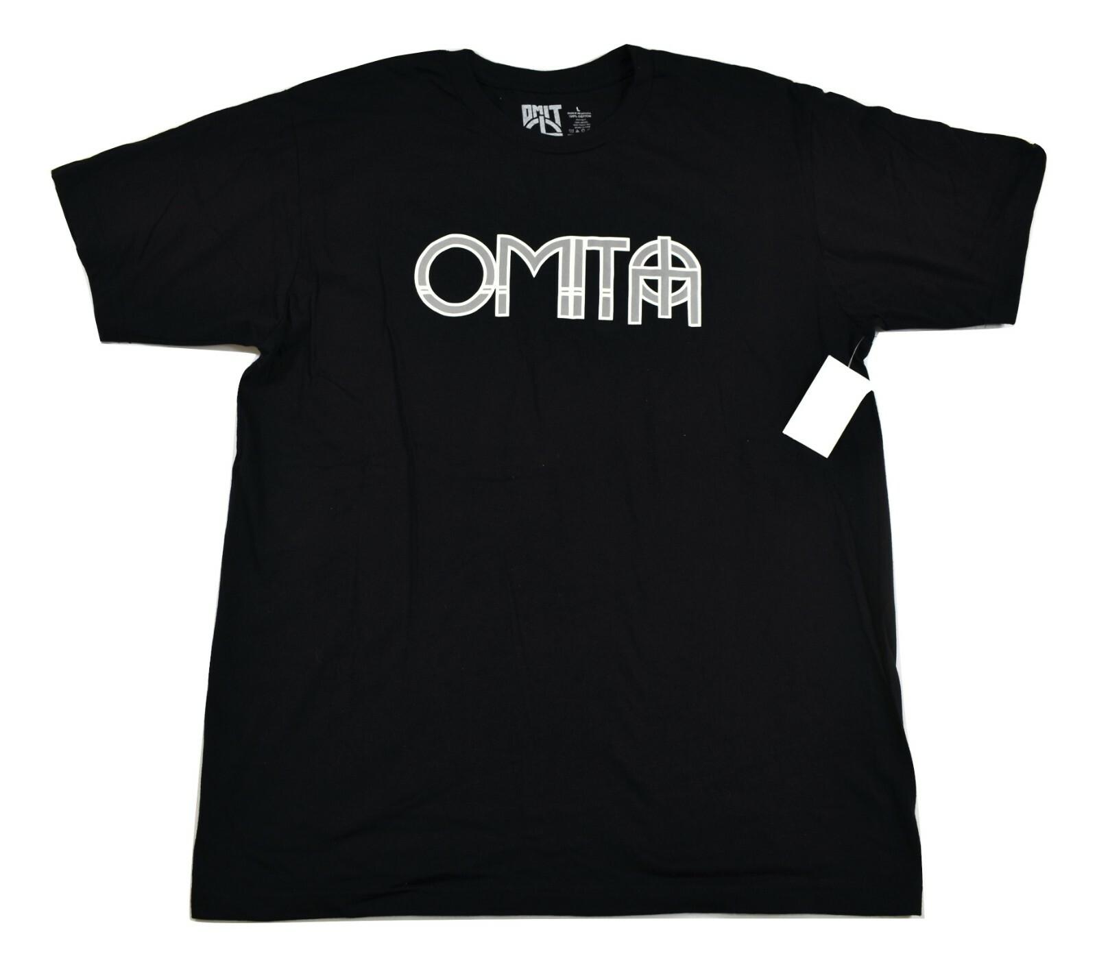 Omit Mens Black Tee Shirt New L S