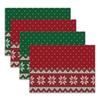 Autumn & Winter Imitation Linen Placemats: Heat-Resistant, Festive Decor for Christmas Parties