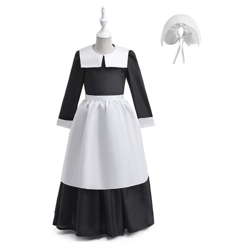 New Black Wednesday Adams Children's Dress, Forged Cloth Dress June 1 Children's Day Costume