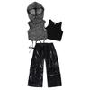 Girls' Silver Leather Jazz Dance Costume: Children's Practice & Street Dance Outfit for Trendy Fashion Shows
