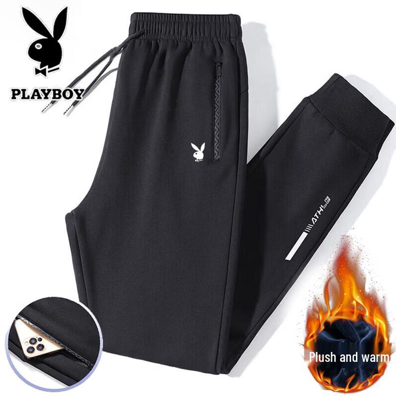 PLAYBOY Men's Plush-Lined Straight-Leg Casual Pants