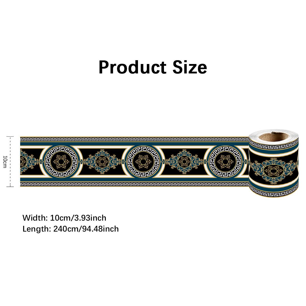 

240 см Длина Роскошный Плинтус Угловая Настенная Наклейка Ванная Комната Офис Стеклянная Талия Домашний Декор Водонепроницаемый Пол Волновод Художественные Обои 10cmX240cm