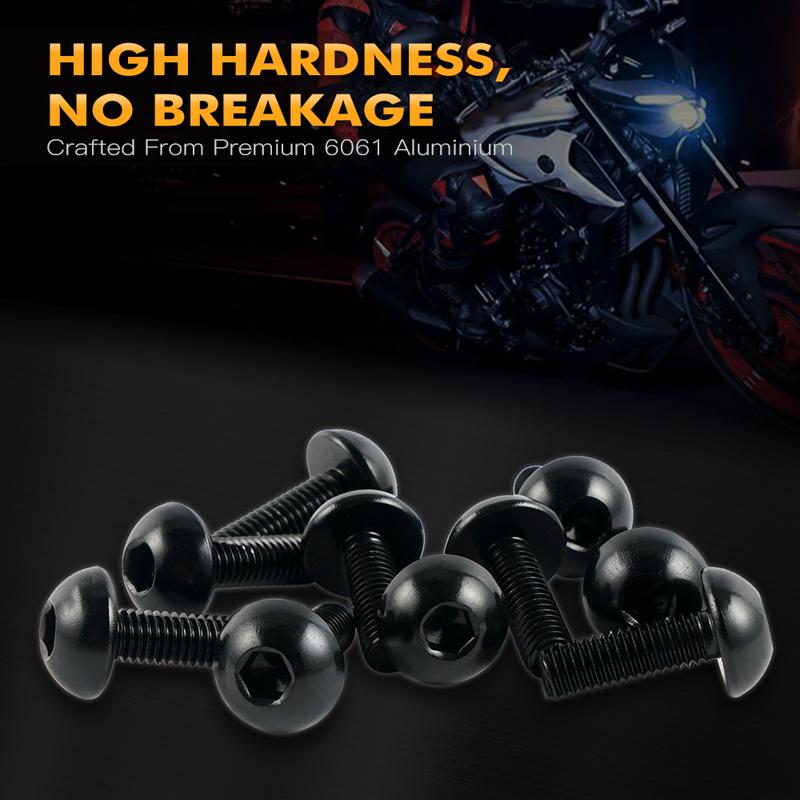 10PCS M5 Windshield Windscreen Fasteners Screws Bolts Nut Kit For Yamaha KTM Honda BMW Suzuki Kawasaki Ducati Aprilia Triumph