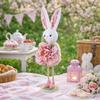 Easter Long Legs Flower Fairy Decoration Cute Rabbit Hanging Pendant Spring Easter Party Decor Birthday Baby Shower Kids Gift