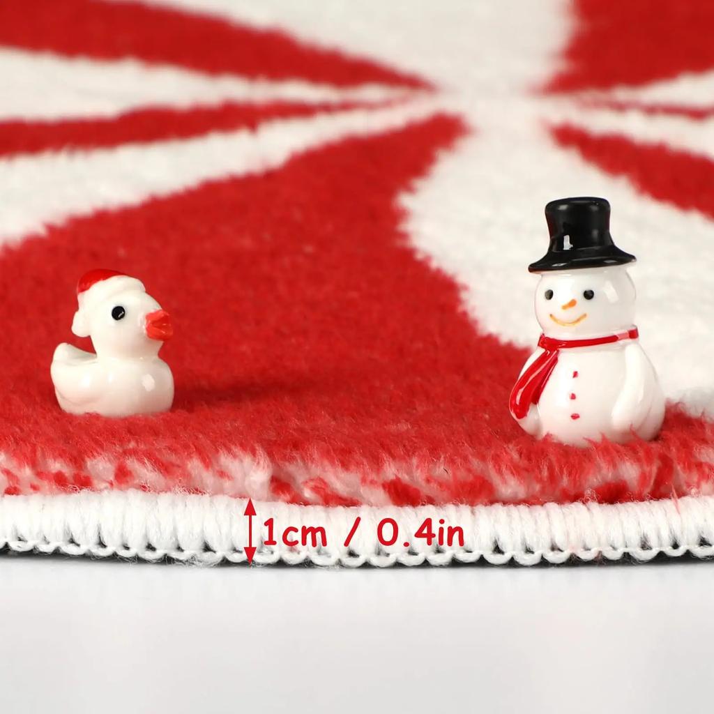 Christmas Candy Floor Mat, Comfortable And Warm Circular Bathroom Rug, Bedroom And Living Room Decorative Item