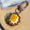 Keychain Pendant Corn Egg Tart Design Mini Size Food Keyring Keys Bags Phone Lanyard Versatile Hanging Ornament